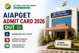 AIAPGET Admit Card 2026 Out, Download Hall Ticket for August 22 Entrance Exam