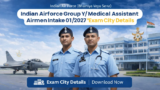 Airforce Group Y Medical Assistant Airmen Intake 01/2027 Exam City Details Released