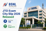 BSNL JTO Exam City Slip 2026 Released for 100 Posts; CBT on August 23
