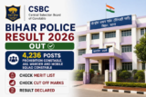 CSBC Bihar Police Result 2026 Out for 4,236 Prohibition Constable, Jail Warder and Mobile Squad Constable Posts