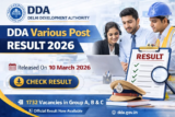 DDA Result 2026 Declared For 1732 Group A, B, C Posts, Check Steno, JSA, Junior Translator Result