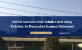 DSSSB Various Post Admit Card 2025 (October to December Exams) Released – Download Now
