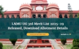 LNMU UG 3rd Merit List 2025-29 Released, Download Allotment Details