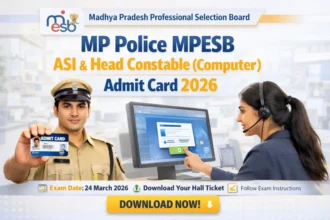 MP Police MPESB ASI & Head Constable (Computer) Admit Card 2026 Released, Exam On 24 March