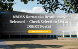 NMMS Karnataka Result 2025 Released – Check Selection List at DSERT Portal