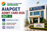 NTA AIAPGET Admit Card 2026 Out, Download Hall Ticket for August 22 Exam