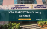 NTA AIAPGET Result 2025 Declared
