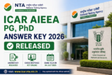 NTA ICAR AIEEA PG, PhD Answer Key 2026 Released, Check Response Key Online