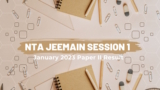 NTA JEEMAIN Session 1 January 2023 Paper II Result