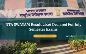 NTA SWAYAM Result 2026 Declared For July Semester Exams