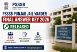 PSSSB Punjab Jail Warder Final Answer Key 2026 Released for 532 Warder, Matron Posts
