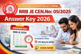 RRB JE CEN No. 05/2025 Answer Key 2026 Released for 2,585 Posts
