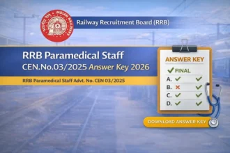 RRB Paramedical Staff CEN No. 03/2025 Answer Key 2026 Released