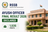 RSSB Ayush Officer Final Result 2026 Declared for 1,535 Posts