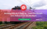 Railway RRB ALP CBAT Re-Exam City Details 2025 Released for 18,799 Posts
