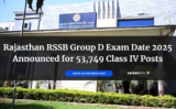 Rajasthan RSSB Group D Exam Date 2025 Announced for 53,749 Class IV Posts