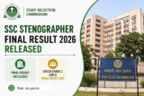 SSC Stenographer Final Result 2026 Released, Check Grade C and D Final Merit List