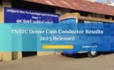TNSTC Driver Cum Conductor Results 2025 Released: Check Tamil Nadu Arasu Bus Recruitment Result