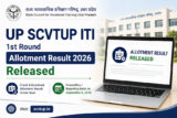 UP SCVTUP ITI 1st Round Allotment Result 2026 Released, Check Seat Allotment Online