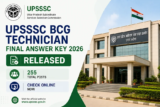UPSSSC BCG Technician Final Answer Key 2026 Released for 255 Posts; Check Online