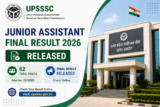 UPSSSC Junior Assistant Final Result 2026 Released for 62 Posts Under Advt 09/2022