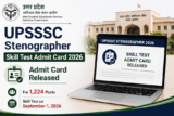 UPSSSC Stenographer Skill Test Admit Card 2026 Released for 1,224 Posts; Test on September 1