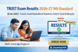 TRUST Exam Results 2026-27 9th Standard (Live Link) Check Tamil Nadu Rural Students Talent Search Exam Results