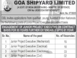 Goa Shipyard Recruitment 2025: Apply for Junior Project Executives with Salary Up to ₹55,000/Month