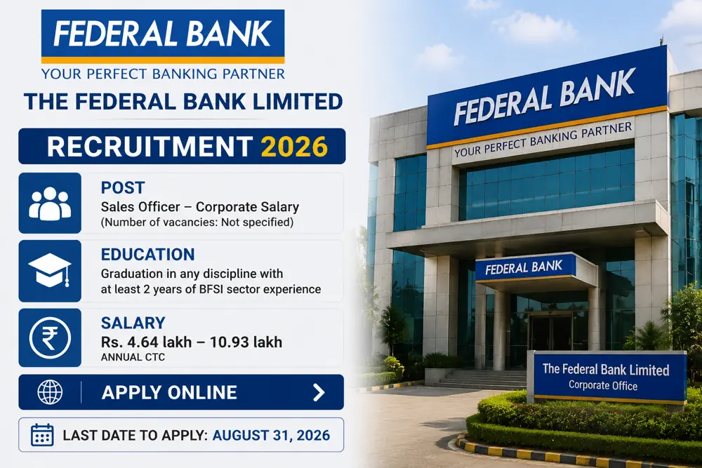 Federal Bank Sales Officer Recruitment 2026 Apply Online For Corporate federal-bank-sales-officer-recruitment-2026-apply-online-for-corporate