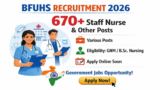 BFUHS Recruitment 2026 for 670+ Staff Nurse and Other Posts