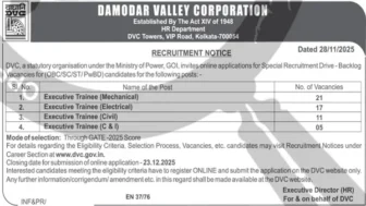 DVC Executive Trainee Recruitment 2026: Apply Online for 54 Vacancies