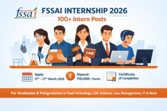 FSSAI Internship 2026 for 100+ Intern Posts