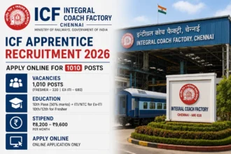 ICF Apprentice Recruitment 2026 Notice Out: 1,010 Vacancies Available for Freshers, Ex-ITI Candidates