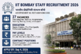 IIT Bombay Recruitment 2026: Applications Open for 27 Technical Officer, Nurse, Teacher and Other Vacancies