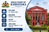 Karnataka High Court Recruitment Notice Out for 79 District Judge Posts; Applications Close September 15