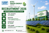 NTPC Green Energy Recruitment 2026: 147 Engineer and Executive Vacancies, Apply Online From August 18