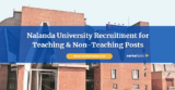 Nalanda University Recruitment 2025 for 30+ Teaching Faculty Vacancies