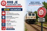 RRB JE Recruitment 2026: 4,098 Junior Engineer, DMS and CMA Vacancies, Apply Online by September 13