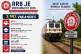 RRB JE Recruitment 2026 Detailed Notification Released: Apply to 3,993 Junior Engineer and DMS Vacancies