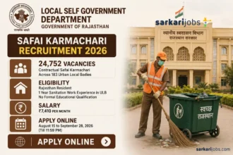 Rajasthan Safai Karmachari Recruitment 2026: 24,752 Contractual Vacancies, Apply Online by September 28