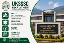 UKSSSC Recruitment Notice Out for 553 Junior Assistant, Computer Operator and Other Posts; Applications Open September 8