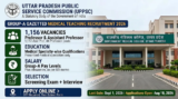 UPPSC Announces Recruitment of 1,156 Medical Professor and Assistant Professor Vacancies for 2026