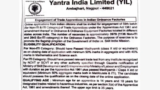 Yantra India Recruitment 2026 for 3980+ Trade Apprentices, 10th Pass, ITI and Other Posts