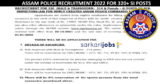 Assam Police Recruitment 2022 for 320+ Sub-Inspectors (AB) Vacancies