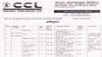 Central Coalfields Limited Apprentice Recruitment 2025: Apply Online for 1180 Vacancies