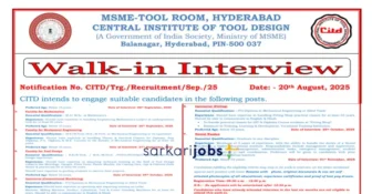 CITD Recruitment 2025: Apply for Hostel Wardens, Instructors, Teaching Faculty, HR Officer and Other Posts