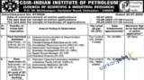 IIP Recruitment 2025 for Technical Assistants, Technicians & Other Posts at Indian Institute of Petroleum
