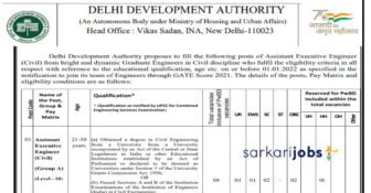 DDA Recruitment 2025 for 1730+ JE, Assistants, Patwari, MTS, Assistant Directors & Other @ www.dda.gov.in