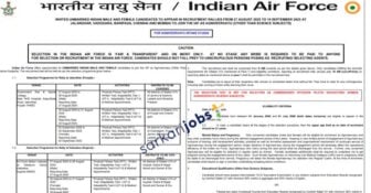IAF Recruitment 2025 for 620+ Flying Officers, Ground Duty and Other Posts @ indianairforce.nic.in