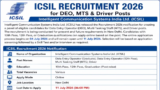 ICSIL Recruitment 2026 for DEO, MTS, Drivers and Other Posts at Intelligent Communication Systems India